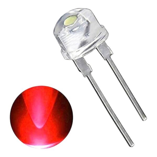 8 MM STRAWHAT LED RED 0.50 WATT PACK OF 500 PCS
