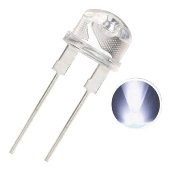 8 MM STRAWHAT LED WHITE 0.50 WATT PACK OF 500 PCS