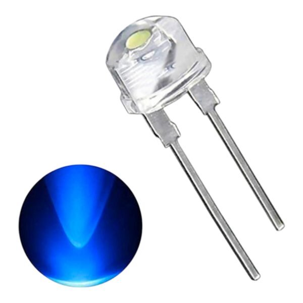 8 MM STRAWHAT LED BLUE 0.50 WATT PACK OF 500 PCS