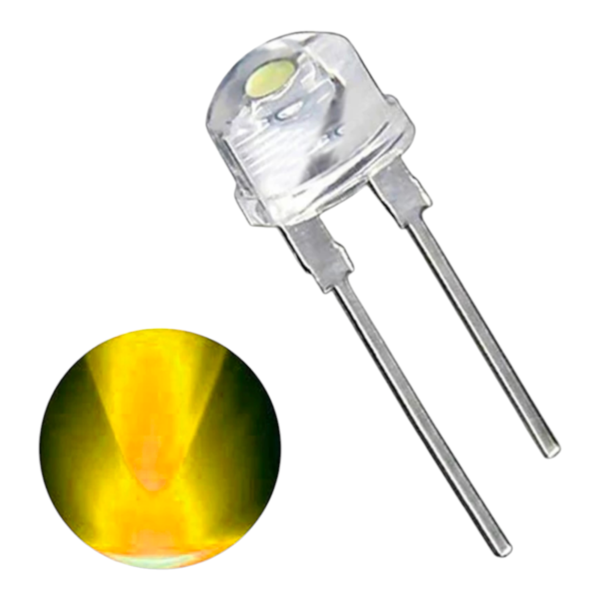 8 MM STRAWHAT LED WARM WHITE 1 WATT PACK OF 500 PCS
